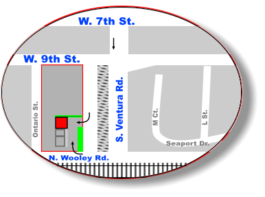 W. 7th St. W. 9th St. N. Wooley Rd. Ontario St. Piedmont St. S. Ventura Rd. M Ct. L St. Seaport Dr.